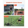 image:imageVEVOR Football Sleds and Chutes Weight Sled Football Training Pull Push Running Sled Fitness Workout Sled Push Gym Equipment Adjustable Height Handle Compatible 12 in Weight PlatesMulti HandleBK