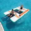 image:imageVEVOR Inflatable Floating Dock Inflatable Dock Platform NonSlip Water Air Mat with Portable Carrying Bag and Detachable Ladder Floating Water Platform Island Raft for Pool Beach OceanWhite  Blue  Orange