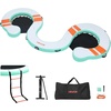 image:imageVEVOR Inflatable Floating Dock Inflatable Dock Platform NonSlip Water Air Mat with Portable Carrying Bag and Detachable Ladder Floating Water Platform Island Raft for Pool Beach OceanWhite  Blue  Orange
