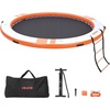 image:imageVEVOR Inflatable Floating Dock Inflatable Dock Platform NonSlip Water Air Mat with Portable Carrying Bag and Detachable Ladder Floating Water Platform Island Raft for Pool Beach OceanWhite  Orange