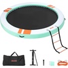image:imageVEVOR Inflatable Floating Dock Inflatable Dock Platform NonSlip Water Air Mat with Portable Carrying Bag and Detachable Ladder Floating Water Platform Island Raft for Pool Beach OceanWhite  Blue  Orange