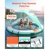 image:imageVEVOR Inflatable Floating Dock Inflatable Dock Platform NonSlip Water Air Mat with Portable Carrying Bag and Detachable Ladder Floating Water Platform Island Raft for Pool Beach OceanWhite  Blue  Orange