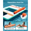 image:imageVEVOR Inflatable Floating Dock Inflatable Dock Platform NonSlip Water Air Mat with Portable Carrying Bag and Detachable Ladder Floating Water Platform Island Raft for Pool Beach OceanWhite  Blue  Orange