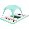 image:imageVEVOR Inflatable Floating Dock Inflatable Dock Platform NonSlip Water Air Mat with Portable Carrying Bag and Detachable Ladder Floating Water Platform Island Raft for Pool Beach OceanWhite  Blue  Orange