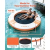 image:imageVEVOR Inflatable Floating Dock Inflatable Dock Platform NonSlip Water Air Mat with Portable Carrying Bag and Detachable Ladder Floating Water Platform Island Raft for Pool Beach OceanWhite  Orange