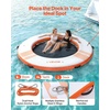 image:imageVEVOR Inflatable Floating Dock Inflatable Dock Platform NonSlip Water Air Mat with Portable Carrying Bag and Detachable Ladder Floating Water Platform Island Raft for Pool Beach OceanWhite  Orange
