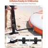 image:imageVEVOR Inflatable Floating Dock Inflatable Dock Platform NonSlip Water Air Mat with Portable Carrying Bag and Detachable Ladder Floating Water Platform Island Raft for Pool Beach OceanWhite  Orange