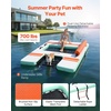 image:imageVEVOR Inflatable Floating Dock Inflatable Dock Platform NonSlip Water Air Mat with Portable Carrying Bag and Detachable Ladder Floating Water Platform Island Raft for Pool Beach OceanWhite  Blue  Orange