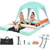 image:imageVEVOR Inflatable Floating Dock Inflatable Dock Platform NonSlip Water Air Mat with Portable Carrying Bag and Detachable Ladder Floating Water Platform Island Raft for Pool Beach OceanWhite  Blue  Orange