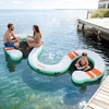 image:imageVEVOR Inflatable Floating Dock Inflatable Dock Platform NonSlip Water Air Mat with Portable Carrying Bag and Detachable Ladder Floating Water Platform Island Raft for Pool Beach OceanWhite  Blue  Orange