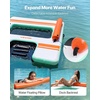 image:imageVEVOR Inflatable Floating Dock Inflatable Dock Platform NonSlip Water Air Mat with Portable Carrying Bag and Detachable Ladder Floating Water Platform Island Raft for Pool Beach OceanWhite  Blue  Orange