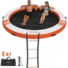 image:imageVEVOR Inflatable Floating Dock Inflatable Dock Platform NonSlip Water Air Mat with Portable Carrying Bag and Detachable Ladder Floating Water Platform Island Raft for Pool Beach OceanWhite  Orange