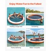 image:imageVEVOR Inflatable Floating Dock Inflatable Dock Platform NonSlip Water Air Mat with Portable Carrying Bag and Detachable Ladder Floating Water Platform Island Raft for Pool Beach OceanWhite  Orange