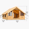 image:imageVEVOR Inflatable Tents for Camping Easy Setup Blow up Tent with Hand Pump 4 Season Glamping Tent with Stove Jack Doors amp Mesh Windows Storage Bag Included for Easy Taking58 Person With 2 Skylights