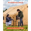 image:imageVEVOR Inflatable Tents for Camping Easy Setup Blow up Tent with Hand Pump 4 Season Glamping Tent with Stove Jack Doors amp Mesh Windows Storage Bag Included for Easy Taking812 Person With 2 Skylights