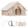 image:imageVEVOR Inflatable Tents for Camping Easy Setup Blow up Tent with Hand Pump 4 Season Glamping Tent with Stove Jack Doors amp Mesh Windows Storage Bag Included for Easy Taking46 Person