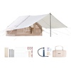 image:imageVEVOR Inflatable Tents for Camping Easy Setup Blow up Tent with Hand Pump 4 Season Glamping Tent with Stove Jack Doors amp Mesh Windows Storage Bag Included for Easy Taking35 Person With Canopy