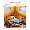 image:imageVEVOR Inflatable Tents for Camping Easy Setup Blow up Tent with Hand Pump 4 Season Glamping Tent with Stove Jack Doors amp Mesh Windows Storage Bag Included for Easy Taking812 Person With 2 Skylights