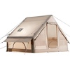 image:imageVEVOR Inflatable Tents for Camping Easy Setup Blow up Tent with Hand Pump 4 Season Glamping Tent with Stove Jack Doors amp Mesh Windows Storage Bag Included for Easy Taking35 Person