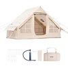 image:imageVEVOR Inflatable Tents for Camping Easy Setup Blow up Tent with Hand Pump 4 Season Glamping Tent with Stove Jack Doors amp Mesh Windows Storage Bag Included for Easy Taking35 Person