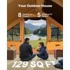 image:imageVEVOR Inflatable Tents for Camping Easy Setup Blow up Tent with Hand Pump 4 Season Glamping Tent with Stove Jack Doors amp Mesh Windows Storage Bag Included for Easy Taking58 Person With 2 Skylights
