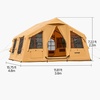 image:imageVEVOR Inflatable Tents for Camping Easy Setup Blow up Tent with Hand Pump 4 Season Glamping Tent with Stove Jack Doors amp Mesh Windows Storage Bag Included for Easy Taking812 Person With 2 Skylights