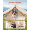 image:imageVEVOR Inflatable Tents for Camping Easy Setup Blow up Tent with Hand Pump 4 Season Glamping Tent with Stove Jack Doors amp Mesh Windows Storage Bag Included for Easy Taking35 Person With Canopy