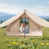 image:imageVEVOR Inflatable Tents for Camping Easy Setup Blow up Tent with Hand Pump 4 Season Glamping Tent with Stove Jack Doors amp Mesh Windows Storage Bag Included for Easy Taking35 Person With Canopy