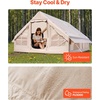 image:imageVEVOR Inflatable Tents for Camping Easy Setup Blow up Tent with Hand Pump 4 Season Glamping Tent with Stove Jack Doors amp Mesh Windows Storage Bag Included for Easy Taking58 Person