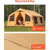 image:imageVEVOR Inflatable Tents for Camping Easy Setup Blow up Tent with Hand Pump 4 Season Glamping Tent with Stove Jack Doors amp Mesh Windows Storage Bag Included for Easy Taking812 Person With 2 Skylights