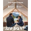 image:imageVEVOR Inflatable Tents for Camping Easy Setup Blow up Tent with Hand Pump 4 Season Glamping Tent with Stove Jack Doors amp Mesh Windows Storage Bag Included for Easy Taking58 Person