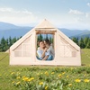 image:imageVEVOR Inflatable Tents for Camping Easy Setup Blow up Tent with Hand Pump 4 Season Glamping Tent with Stove Jack Doors amp Mesh Windows Storage Bag Included for Easy Taking35 Person