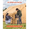 image:imageVEVOR Inflatable Tents for Camping Easy Setup Blow up Tent with Hand Pump 4 Season Glamping Tent with Stove Jack Doors amp Mesh Windows Storage Bag Included for Easy Taking58 Person With 2 Skylights