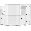 image:imageVEVOR Interactive Wooden Toy Play Kitchen Playset for Kids with Lights and Sounds Corner Design with Ice Maker Oven Sink Clock Microwaves Refrigerator and Accessories for Girls amp Boys WhiteWhite