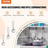image:imageVEVOR Interactive Wooden Toy Play Kitchen Playset for Kids with Lights and Sounds Corner Design with Ice Maker Oven Sink Clock Microwaves Refrigerator and Accessories for Girls amp Boys WhiteWhite
