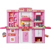 image:imageVEVOR Interactive Wooden Toy Play Kitchen Playset for Kids with Lights and Sounds Corner Design with Ice Maker Oven Sink Clock Microwaves Refrigerator and Accessories for Girls amp Boys WhitePink