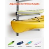 image:imageVEVOR Kayak Storage Rack for 3 Kayaks Holds 200 lbs Heavy Duty Adjustable Freestanding Stand with Lockable Wheels for Indoor Outdoor Garage Shed Dock Holder for Canoe SUP Surfboard amp PaddleboardWall Mount4 KayaksBlack
