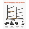image:imageVEVOR Kayak Storage Rack for 3 Kayaks Holds 200 lbs Heavy Duty Adjustable Freestanding Stand with Lockable Wheels for Indoor Outdoor Garage Shed Dock Holder for Canoe SUP Surfboard amp PaddleboardStand3 KayaksBlack