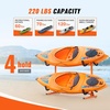 image:imageVEVOR Kayak Storage Rack for 3 Kayaks Holds 200 lbs Heavy Duty Adjustable Freestanding Stand with Lockable Wheels for Indoor Outdoor Garage Shed Dock Holder for Canoe SUP Surfboard amp PaddleboardFreestanding4 KayaksOrangeUpdated