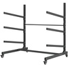 image:imageVEVOR Kayak Storage Rack for 3 Kayaks Holds 200 lbs Heavy Duty Adjustable Freestanding Stand with Lockable Wheels for Indoor Outdoor Garage Shed Dock Holder for Canoe SUP Surfboard amp PaddleboardStand3 KayaksBlack
