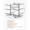 image:imageVEVOR Kayak Storage Rack for 3 Kayaks Holds 200 lbs Heavy Duty Adjustable Freestanding Stand with Lockable Wheels for Indoor Outdoor Garage Shed Dock Holder for Canoe SUP Surfboard amp PaddleboardStand6 KayaksBlack