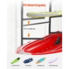 image:imageVEVOR Kayak Storage Rack for 3 Kayaks Holds 200 lbs Heavy Duty Adjustable Freestanding Stand with Lockable Wheels for Indoor Outdoor Garage Shed Dock Holder for Canoe SUP Surfboard amp PaddleboardStand4 KayaksBlack