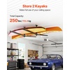 image:imageVEVOR Kayak Storage Rack for 3 Kayaks Holds 200 lbs Heavy Duty Adjustable Freestanding Stand with Lockable Wheels for Indoor Outdoor Garage Shed Dock Holder for Canoe SUP Surfboard amp PaddleboardCeiling  Black