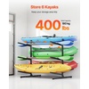 image:imageVEVOR Kayak Storage Rack for 3 Kayaks Holds 200 lbs Heavy Duty Adjustable Freestanding Stand with Lockable Wheels for Indoor Outdoor Garage Shed Dock Holder for Canoe SUP Surfboard amp PaddleboardStand6 KayaksBlack