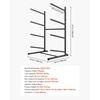 image:imageVEVOR Kayak Storage Rack for 3 Kayaks Holds 200 lbs Heavy Duty Adjustable Freestanding Stand with Lockable Wheels for Indoor Outdoor Garage Shed Dock Holder for Canoe SUP Surfboard amp PaddleboardStand4 KayaksBlack