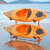 image:imageVEVOR Kayak Storage Rack for 3 Kayaks Holds 200 lbs Heavy Duty Adjustable Freestanding Stand with Lockable Wheels for Indoor Outdoor Garage Shed Dock Holder for Canoe SUP Surfboard amp PaddleboardFreestanding4 KayaksOrangeUpdated