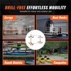 image:imageVEVOR Kayak Storage Rack for 3 Kayaks Holds 200 lbs Heavy Duty Adjustable Freestanding Stand with Lockable Wheels for Indoor Outdoor Garage Shed Dock Holder for Canoe SUP Surfboard amp PaddleboardFreestanding4 KayaksOrangeUpdated