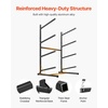 image:imageVEVOR Kayak Storage Rack for 3 Kayaks Holds 200 lbs Heavy Duty Adjustable Freestanding Stand with Lockable Wheels for Indoor Outdoor Garage Shed Dock Holder for Canoe SUP Surfboard amp PaddleboardStand4 KayaksBlack