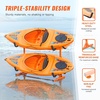 image:imageVEVOR Kayak Storage Rack for 3 Kayaks Holds 200 lbs Heavy Duty Adjustable Freestanding Stand with Lockable Wheels for Indoor Outdoor Garage Shed Dock Holder for Canoe SUP Surfboard amp PaddleboardFreestanding4 KayaksOrangeUpdated