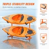 image:imageVEVOR Kayak Storage Rack for 3 Kayaks Holds 200 lbs Heavy Duty Adjustable Freestanding Stand with Lockable Wheels for Indoor Outdoor Garage Shed Dock Holder for Canoe SUP Surfboard amp PaddleboardFreestanding2 KayaksOrangeUpdated